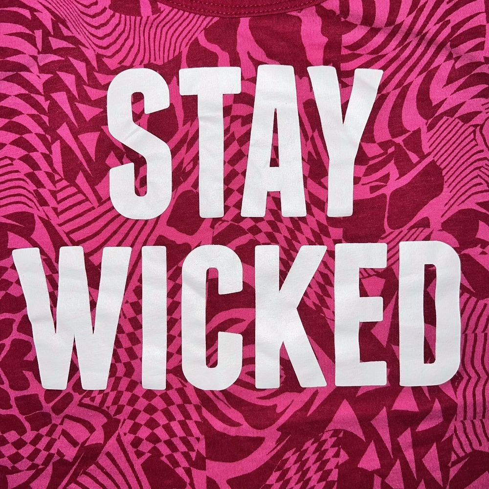 Nike Tank Top Women XS Pink Stay Wicked Racerback Athletic Cut Graphic Tee - Picture 7 of 7